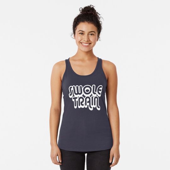 Discover Swole Train Racerback Tank Top