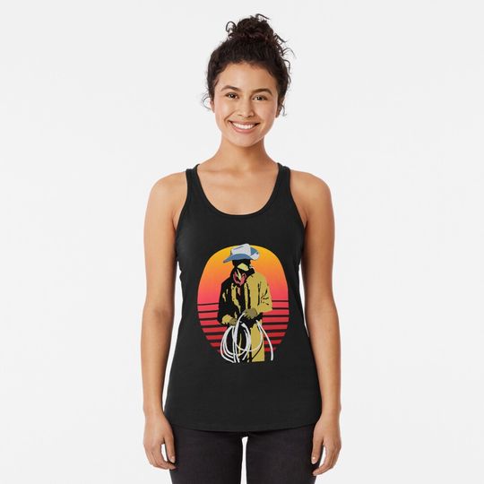 Discover Mr. Cowboy on Sunset Racerback Tank Top
