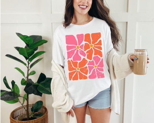 Discover Boho Floral Shirt, Flower Shirt, Gift for Women, flowers lover shirt, Wildflowers