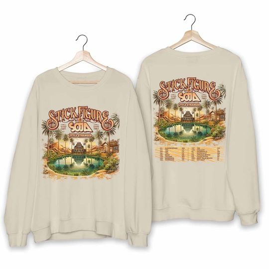 Discover Stick Figure  Sacred Sands Summer Tour 2024 Shirt, Stick Figure Band Fan Sweatshirt