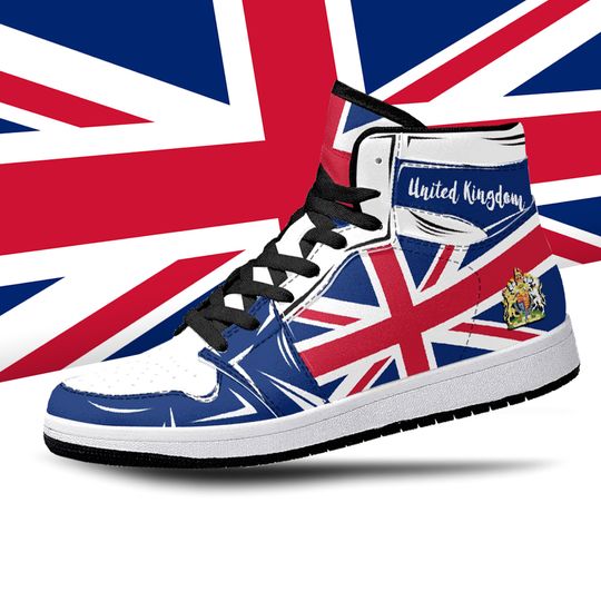 Discover Union Jack Flag Basketball Shoes, National Flag, UK, Union Jack Shoes
