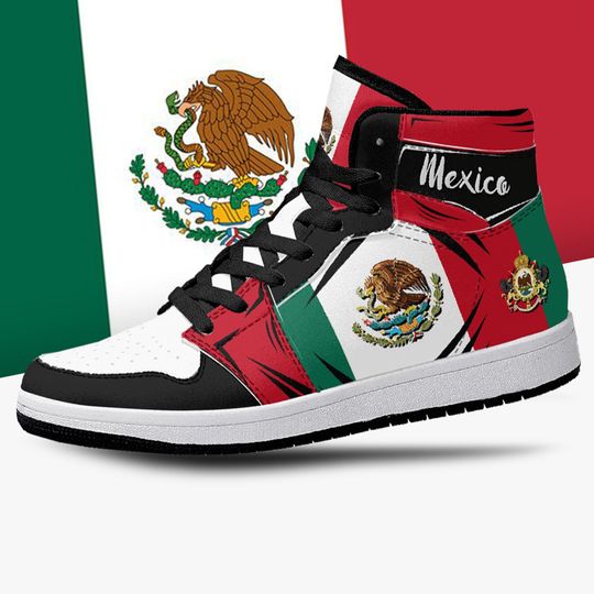 Discover Mexico Flag Basketball Shoes, National Flag, Mexico, Mexican Flag Shoes