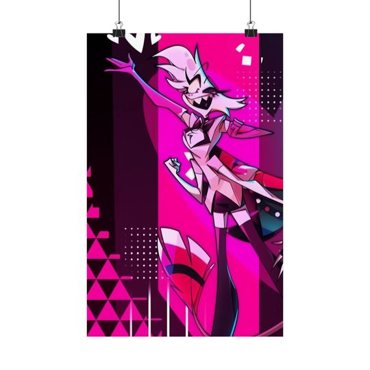Discover Angel Dust Half Hazbin Hotel Matte Vertical Posters