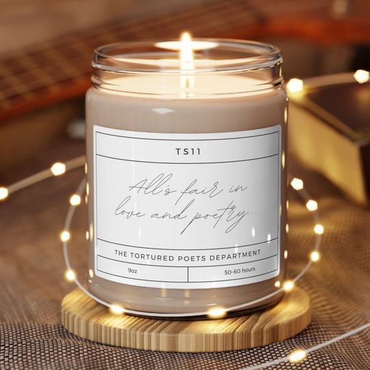 Discover Tortured Poets Candle, Member of The Tortured Poets Department Candle