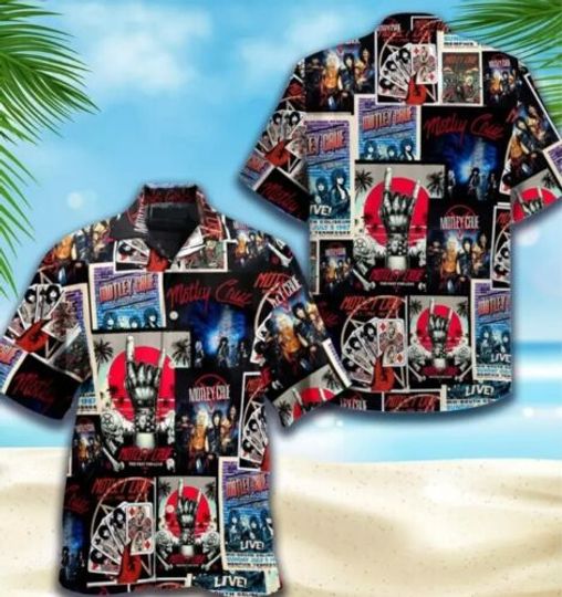 Discover Hot Motley Crue Hawaiian Shirt, Summer Beach Shirt, All Over Print Shirt