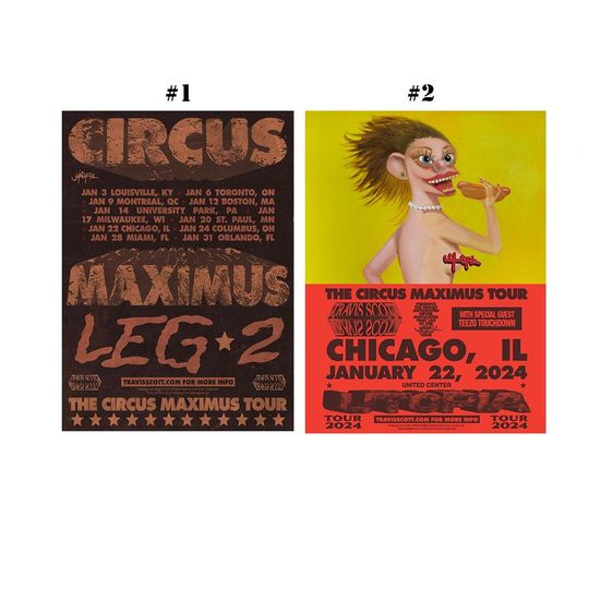 Discover Travis The Circus Maximus Tour 2024 Tour Poster