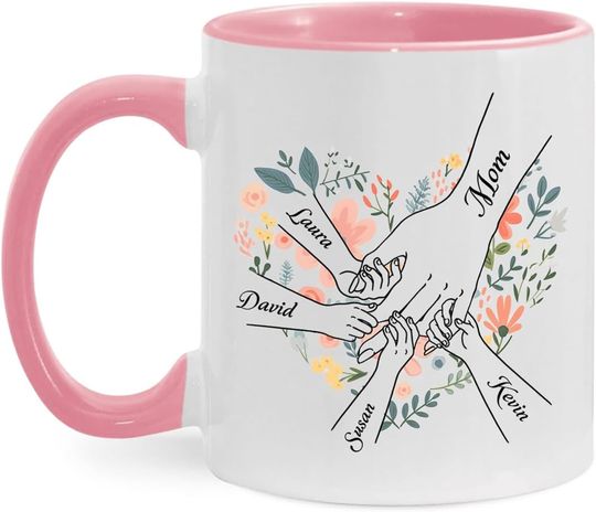 Discover Personalized You Hold Our Hands Mug, Custom Mother's Day Mug for Mom