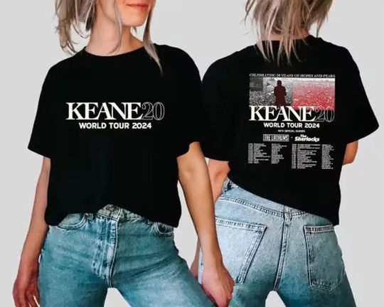 Discover Keane20 World Tour 2024 Shirt, Hopes And Fears Concert Band Fan T-Shirt, Keane Fan Gift Shirt