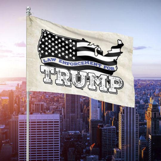Discover Law Enforcement For Trump 2024 Presidential Election Flag