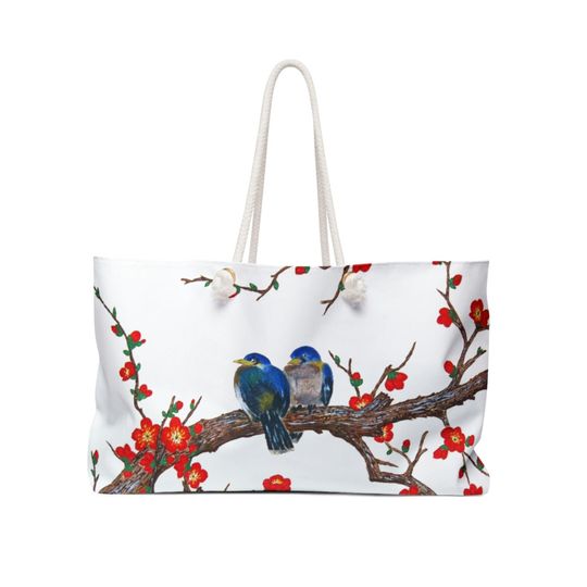 Discover Love Birds On A Branch Weekender Bag