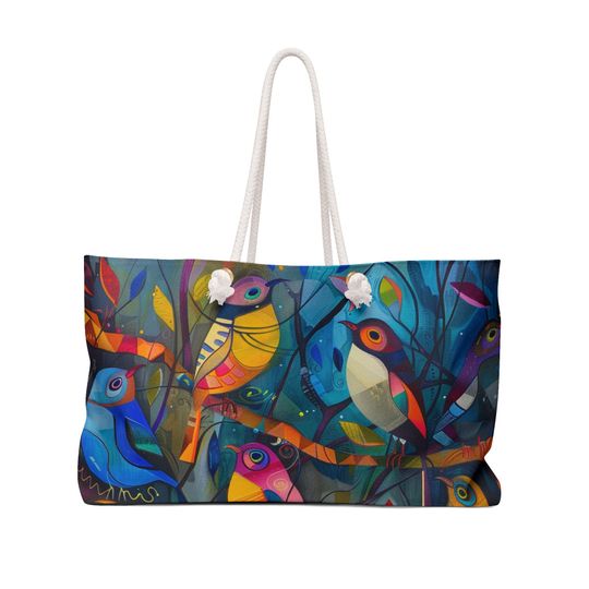 Discover Bird Print Weekender Bag