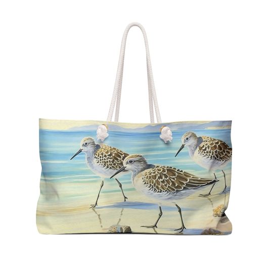 Discover Coastal Bird Sandpiper Weekender Bag