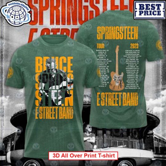 Discover Bruce Springsteen E Street Band Tour 2023 3D T-Shirt