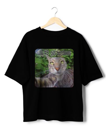 Discover Rule 3 Get Outdoors Huh Cat Meme Dank T-Shirt