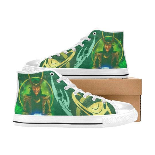 Discover Loki Inspired High Top Canvas Shoes Both for Men and Women, Idea for Birthday