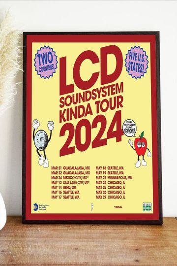 Discover LCD Soundsystem Kinda Tour 2024 (LCD Soundsystem, Kinda Tour) Music Poster