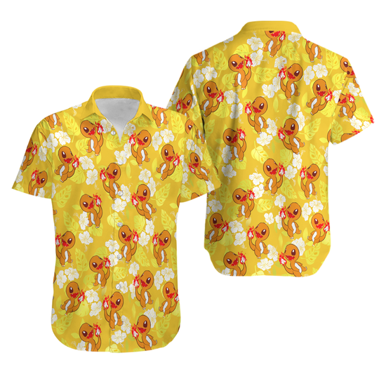 Discover PKM Kanto Starter Hawaiian Shirt
