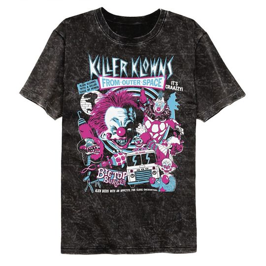 Discover Killer Klowns From Outer Space Mineral Wash Colortone Movie Shirt