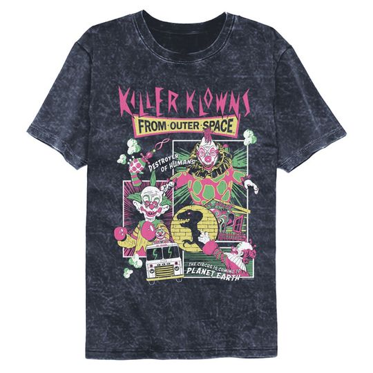 Discover Killer Klowns From Outer Space Mineral Wash Colortone Movie Shirt