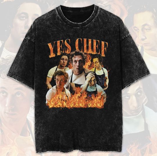 Discover Vintage Yes, Chef Bootleg Mineral Wash TShirt, The Bear Vintage Shirt