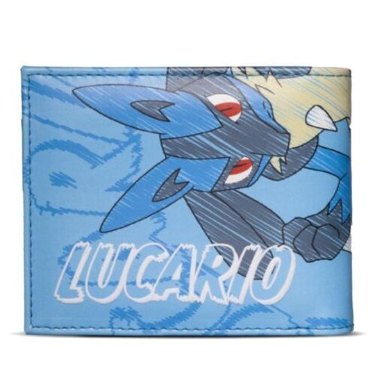 Discover PKM Lucario #448 All-Over Print Bi-Fold Wallet