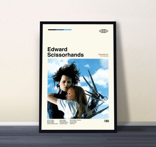 Discover Edward Scissorshands Movie Poster, Johnny Depp Wall Art, Home Decor, Wall Decor