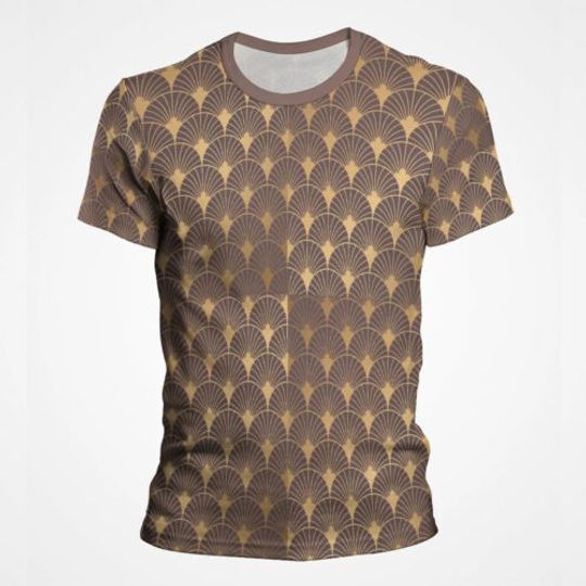 Discover Fish Scale Pattern Line Geometric Abstract Graphic T-shirts