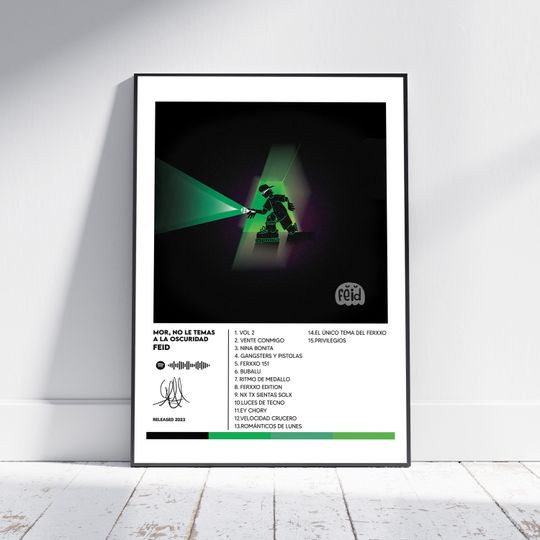 Discover Feid Mor, No Le Temas A La Oscuridad Album Cover Print Poster
