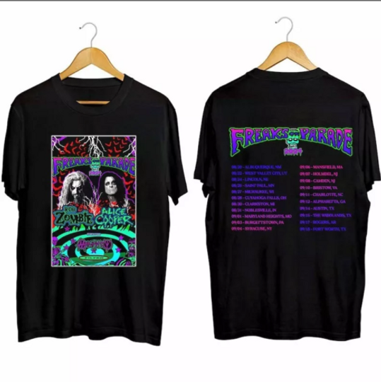 Discover Rob Zombie and Alice Cooper’s 2024 Tour Shirt