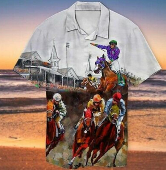 Discover Kentucky Derby Horse Racing Hawaiian Shirt