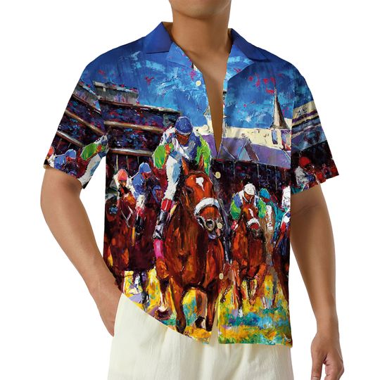 Discover Kentucky Derby Horse Racing Hawaiian, Horse Racing Shirt