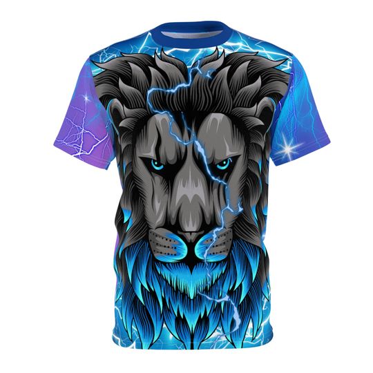 Discover Blue Electric Lion 3D T-Shirt
