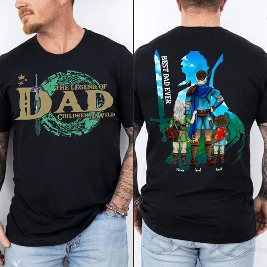 Discover Custom The Legend Of Dad Personalized T-Shirt, Tears Of The Kingdom, Father's Day 2024