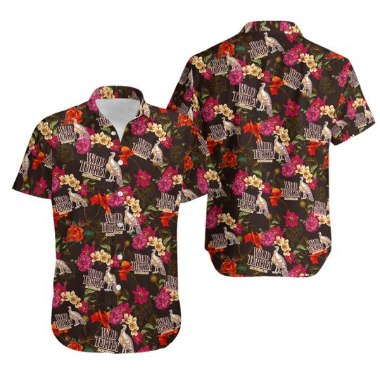 Discover Wild Turkey Bourbon Whiskey Hawaiian Shirt