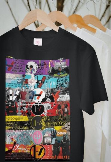 Discover Pilotss band Collage, Clancy 2024 World Tour, Concert Merch, Tyler Joseph, Josh Dun Shirt