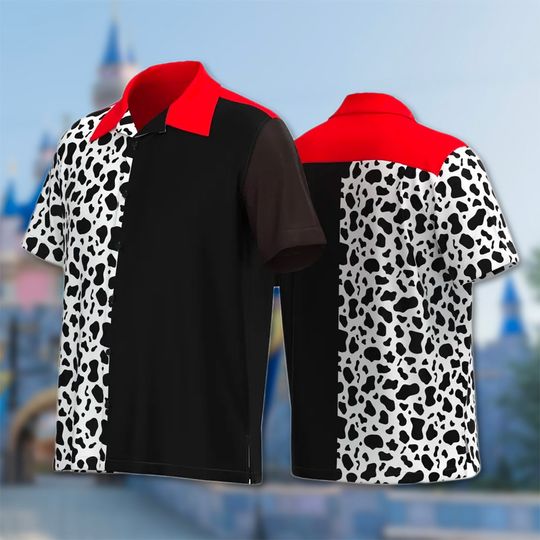 Discover Villain Cosplay Hawaii Beach Shirt, Dalmatian Movie Button Up Shirt