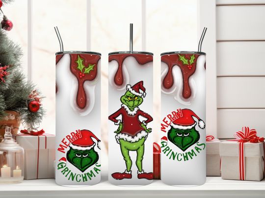 Discover 3D Inflated Chocolate Christmas 20 Oz Tumbler, Santa Claus Tumbler