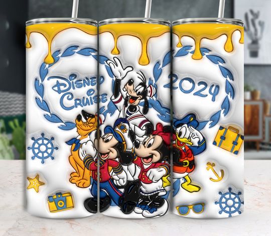 Discover Cruise 2024 Tumbler, 3D Puffy Effect, Family Vacation