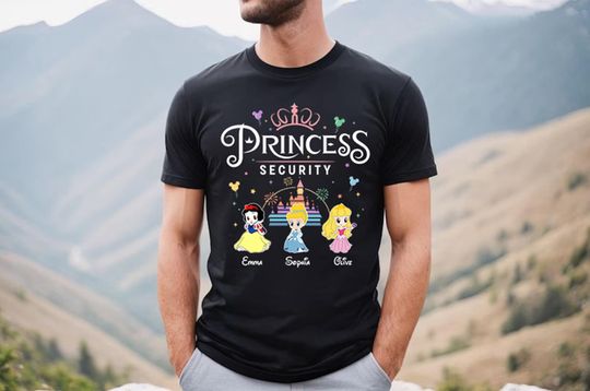 Discover Personalized Princess Security Shirt, Fathers Day Shirt, Princess Dad Shirt, Gift For Dad