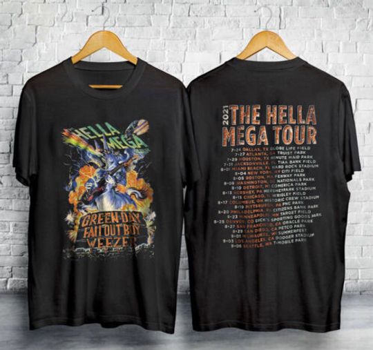 Discover Gren Day Hella Mega Tour Shirt Music Rock Band