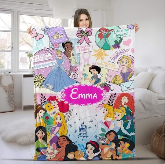 Discover Personalized Dis..ney Princess Blanket