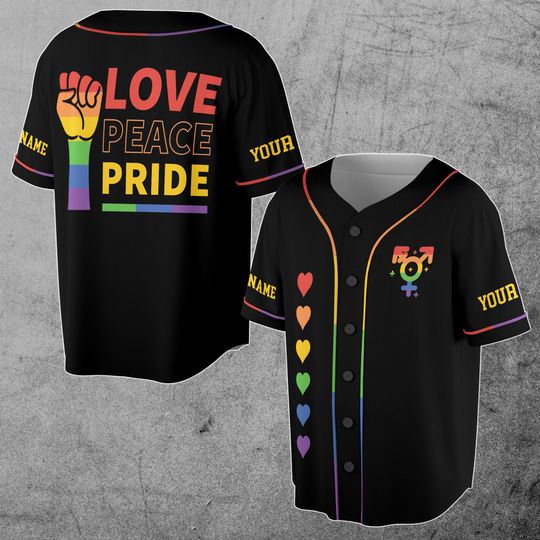 Discover Customize Name Love Peace Pride Rainbow LGBT Pride Month Team Unisex