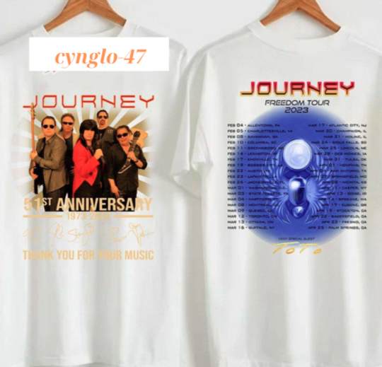 Discover Journey 51Th Anniversary 2024 Tour Merch Freedom Tour 2023 Rock concert for fans