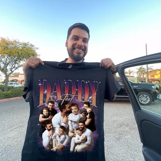 Discover Custom Bootleg Rap Daddy Tee, Vintage Graphic 90s Tshirt, Custom Photo Shirt