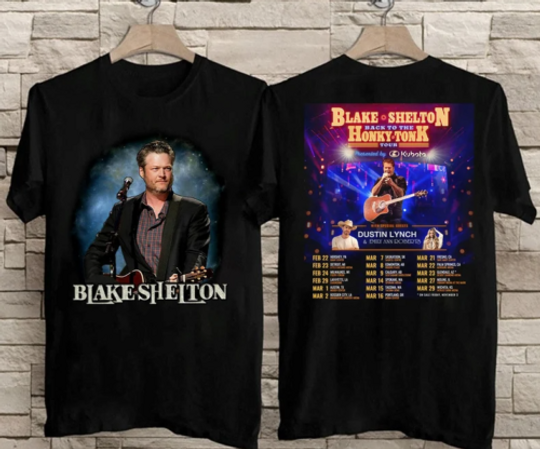 Discover 2024 Blake Shelton Back To The Honky Tonk Tour T-Shirt