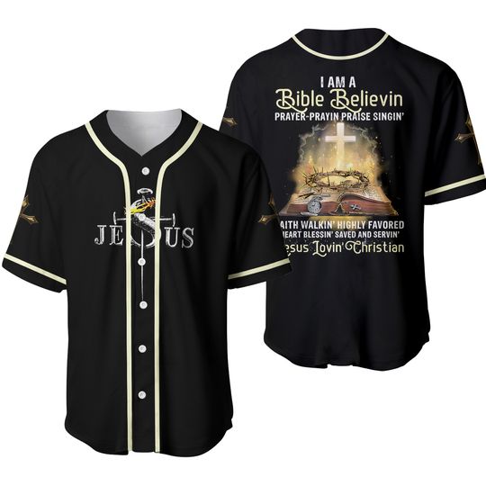 Discover Jesus Loving Christian Baseball Jersey