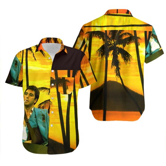 Discover Reason X Scarface Tony Montana 80's Hawaiian Shirt