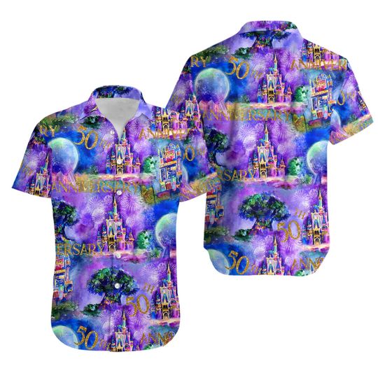 Discover 50th Anniversary Magical Castle 3D Hawaiian Shirt