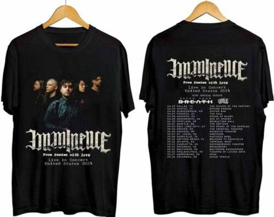 Discover Imminence The Black Tour 2024, Imminence Band Fan T-Shirt