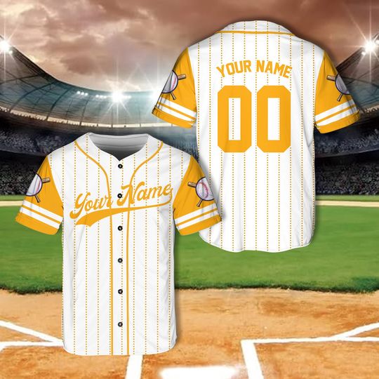 Discover Custom Color Stripe Line Color White Baseball Jersey Personalized Baseball Shirt